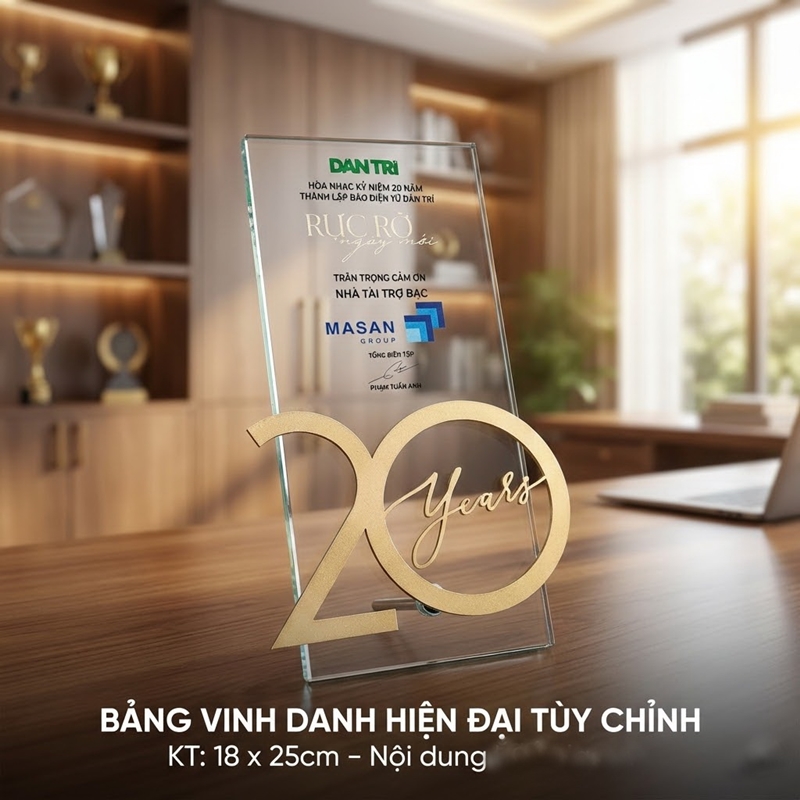 Làm Bảng Vinh Danh, Mẫu Pha Lê Cao Cấp