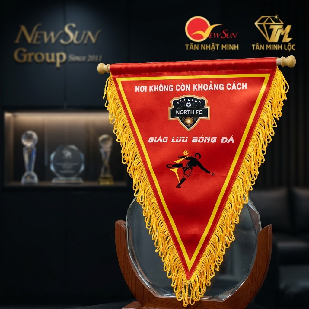 cờ lưu niệm bóng đá