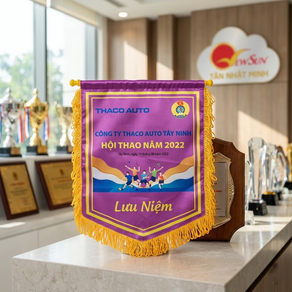 cờ lưu niệm hội thao