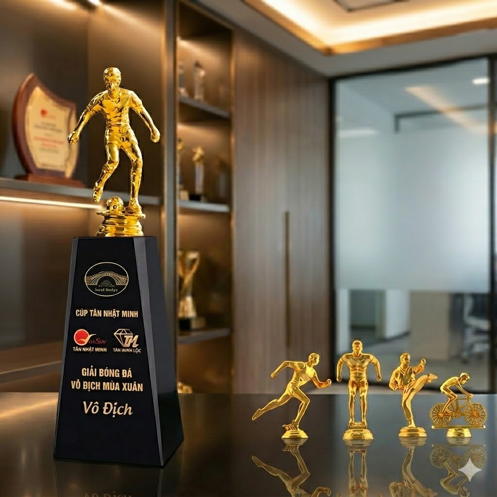 cúp bóng đá pha lê