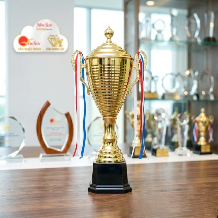 cup the thao kim loai mau cup soc ngang nap bac thang