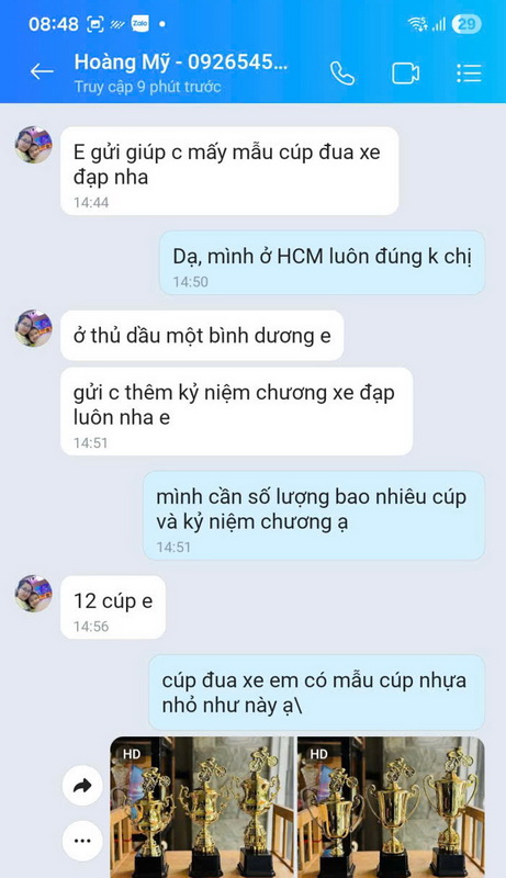 Tu Van mau Cup The Thao - Saigon Touris