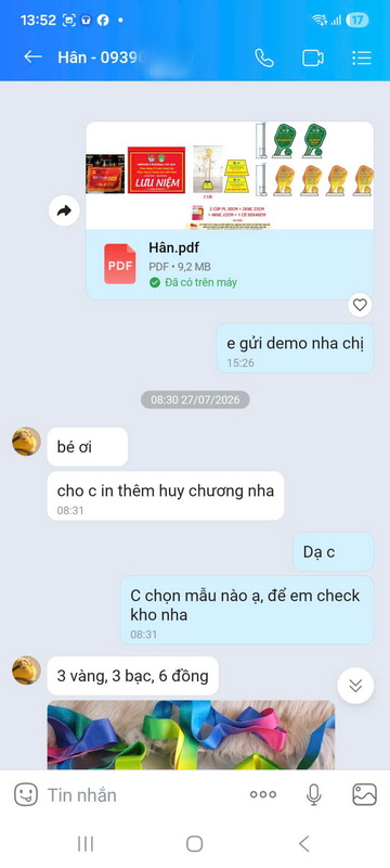 Thiet ke lam cup ky niem chuong cho VinaFood