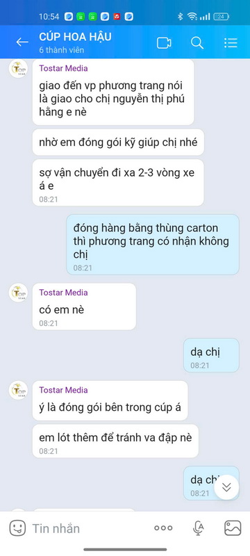 dong goi giao hang cup hoa hau